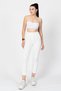 Women's Summer Ecru Trend Model Pencil Detailed High Waist Fabric Trousers 30062 - 2
