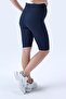 364 Navy Blue Corded Fabric Shaping / Sculpting and Extra Flexible Effective High Waist Maternity Leggings - 2