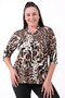 Women's Plus Size Judge Collar Capri Sleeve Shirt