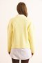 Women's Yellow Pocketed Thick Ribbed Soft Textured Knit Cardigan Hrk-19000390 - 4