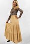 Relaxed Fit Viscose Fabric Elastic Waist Ruffled Long Women's Gypsy Skirt - 6