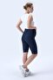 364 Navy Blue Corded Fabric Shaping / Sculpting and Extra Flexible Effective High Waist Maternity Leggings - 5