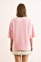 Women's Candy Pink Modal Crew Neck Soft Textured Flowy T-Shirt Tsh-19000935 - 2