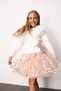 Powder Star Bow Detailed Girls' Tulle Skirt - Aster - 5