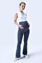 716 Gray Color Extra Soft Texture, Shaping / Sculpting and High Waist with Flexible Effect Flared Maternity Leggings - 3