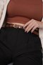 Tan/Gold Buckle Women's Belt Trouser Belt Jeans Belt Coat Belt Shirt Belt - 4