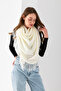 Plain Tasseled Triangle Scarf 100% Acrylic |   Women's Knitwear Shawl Scarf - Triangle Model Acrylic Scarf - 8