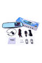 1080P 4.3-inch Rearview Mirror Dual Lens DVR Car Black Box