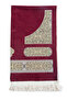 Kaba Patterned Knitted Tasseled Chenille Prayer Rug Red - 4