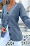 Women's Soft-Textured Black Cardigan - 3