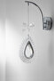Arel Wall Lamp Chrome Decorative Led Lighting Crystal Stone White Light Hall Entrance Cafe