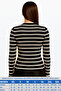 Women's Corded Fabric Crew Neck Ribbed Knit Blouse – Novelle - 2
