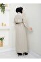 Amazon Keten Degaje Collar Full Length Lined Belted Trench Jeans Beige - 8