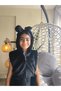 Eid Girl's Hoodie Fur-Trimmed Plush Pocketed Waist Ruched Inside a Lined 100% P Cotton Y Vest Black - 5