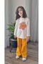 Süzene Floral T-Shirt Spanish Corduroy Pants Girls' Winter Set - 2