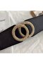 Gold Buckle Elastic Women's Belt Coat Belt, - 3