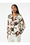 Viscose Fabric Long Sleeve Patterned Satin Shirt