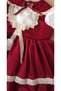 Vintage Lace Detailed Burgundy Dress - 3