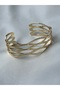 Gold Wavy Adjustable Clasp Bracelet - 3