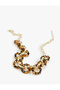 Leopard Pattern Geometric Chain Necklace - 2