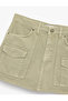 Cotton Cargo Pocket Detailed A-Line Mini Skirt with Shorts - 5