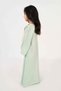 Kids Jalabiya – Pastel Grey Rayon Maxi with Full Loose Sleeves and Embroidery Detailing - 6