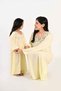 Kids Jalabiya – Pastel Yellow Rayon Maxi with Full Loose Sleeves and Embroidery Detailing - 5