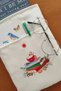 Linen Book Cover with Pockets Cream Color Book Lover Gift - 3