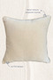 Linen Textured Throw Pillow Cover with Wick Detail - 2