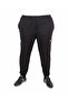 Large Size Classic Sweatpants with Vertical Zipper 25501 Black - 3