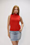 Sleeveless Turtleneck Knitwear Blouse - 3