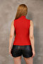 Sleeveless Turtleneck Knitwear Blouse - 4