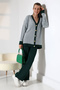 V-Neck Buttoned Cardigan and Pants Knitwear Set