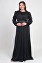 Women's Double Breasted Collar Look Pleated Lined Long Satin B.B. Dress - 5