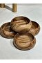 13 cm Wooden Presentation Bowl Set of 4 Snack Bowl Breakfast Sauce Bowl - 6