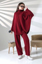 High-Necked Casual Cut Sweater and Fitted Pants Knitwear Set - 3