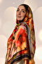 - Luma Abstract Patterned Shawl - Red - 2