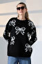Bow Patterned Knitwear Sweater - 4