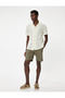 Bermuda Shorts Chino with Pockets and Leg Detail Linen Blend