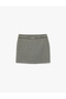 Mini Skirt with Belt Detail and Metal Accessories