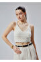 100% Genuine Leather Stylish Yellow Buckle Women's Belt - 4