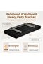 Deep Floating Shelf for Wall, Large Display Shelf Black Wood, 40x15x1.5cm - 3