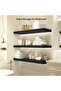 Deep Floating Shelf for Wall, Large Display Shelf Black Wood, 40x15x1.5cm - 6