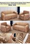 Crepe Cotton Sofa and Couch Cover Set with Elastic Skirt Sofa and Couch Cover 3+3+1+1 Standard