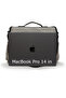 4017 Light Brown 14-Inch Laptop Canvas Messenger School Bag Unisex with Lock Multi-Pocket Shoulder Strap - 8