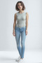 2-Pack Beige Ashy Salmon Crew Neck Cotton Short Sleeve Women's T-Shirt Charlotte S/L Top - 5