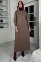 Laçin Knitwear Dress Milky Coffee - 4