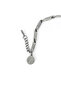 Gs Striped Stainless Steel Adjustable Unisex Chain Bracelet with Extension Chain Silver Color - 5