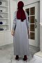 Laçin Knitwear Dress Gray - 5