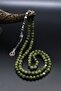 Natural Jade Stone 99-Bead Rosary with Metal Tassel 6mm Sphere Cut 902274 - 2